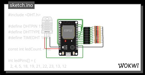 Zulkifli Esp Dht Ke Led Bar Graph Wokwi Esp Stm Arduino Simulator