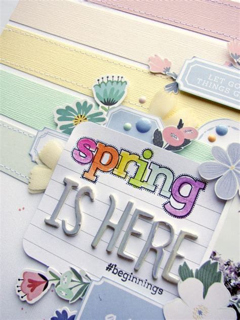 Designed With Nicole Nowosad Feature Our Spring Fling Kit Scrapbook