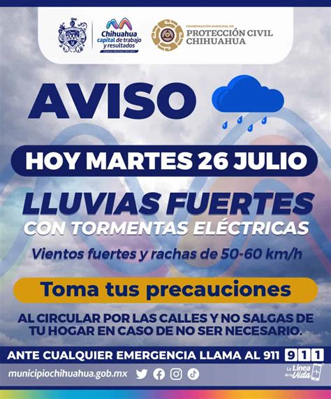 Emite Protecci N Civil Alerta De Lluvias Fuertes Y R Fagas De Hasta