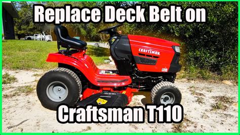 Replace The Deck Belt On This Craftsman T110 42 Riding Lawnmower YouTube