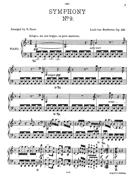 Symphony No9 Op125 Beethoven Ludwig Van Imslp Free Sheet Music Pdf Download