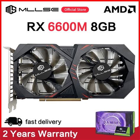 Mllse Amd Radeon Rx6600m 8gb Placa Gr Fica Do Jogo Gddr6 128bit 7nm