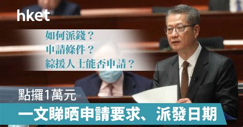 【財政預算案2020】點攞1萬元 一文睇晒申請要求、派發日期