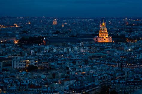 Night View from Eiffel Tower Stock Photo - Image of evening, seasons ...