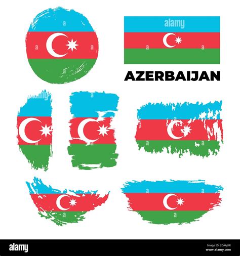 Grunge Azerbaijan Flags Set Vector Stock Illustration Stock Vector Image And Art Alamy