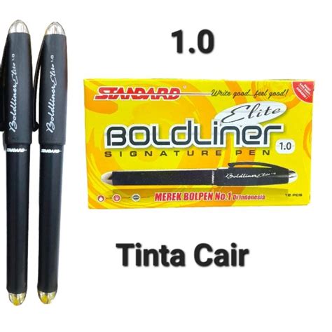 Jual Pulpen Standard Boldliner Elite 1 0 Hitam PCS Pulpen Tanda