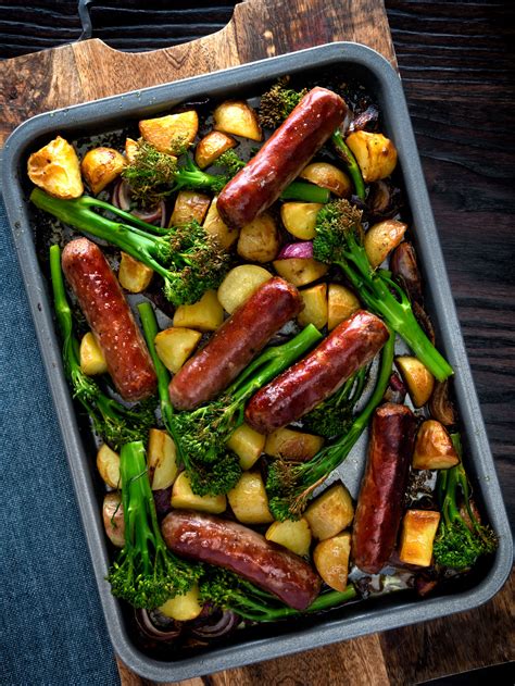 Sausage Tray Bake With Potato And Broccoli Krumpli