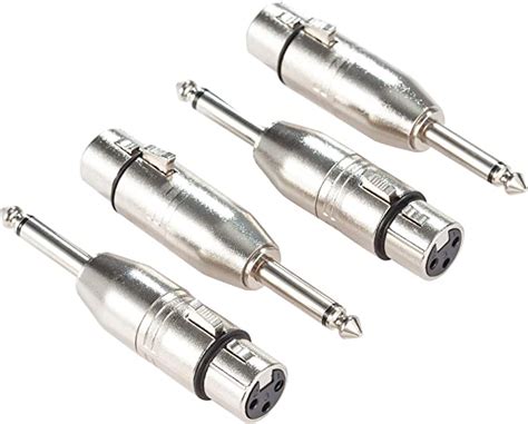 Amazon XLR To 1 4 Adapter Ancable 4 Pack Mic Adapter XLR Female