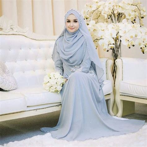 30 Inspirasi Baju Pengantin Muslim 2017 Tutorial Hijab