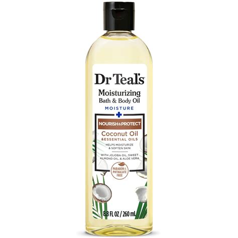 Dr Teals Moisturizing Bath Body Oil Nourishing Coconut Oil Ml