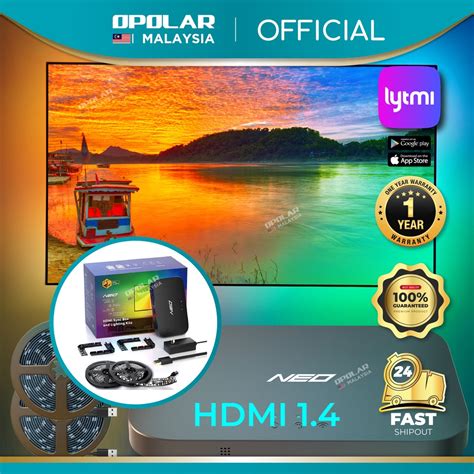 Lytmi Neo Immersion TV LED HDMI 1 4 UK Adaptor Backlights With Sync Box