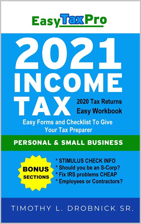 Easy Tax Pro Easy Tax Workbook For Tax Returns By Timothy L