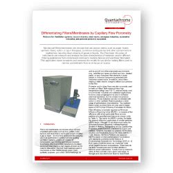 Differentiating Filters Membranes By Capillary Flow Porometry