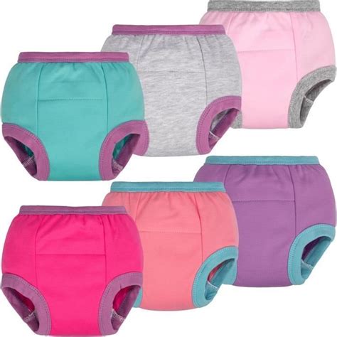 6 Packs De Culottes D Apprentissage De La Propreté En Coton Rembourrées