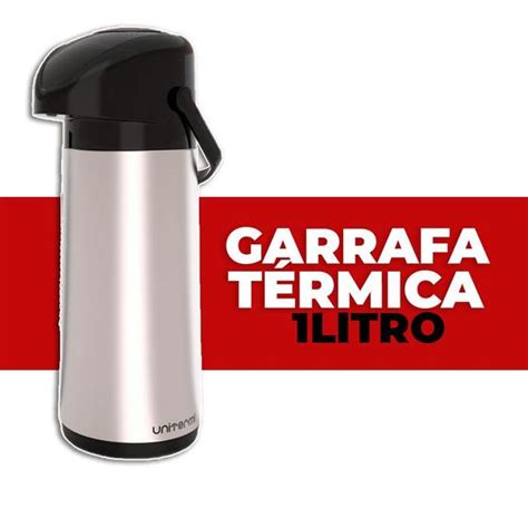 Garrafa De Cafe Termica Press O L Inox Verona Resistente Unitermi