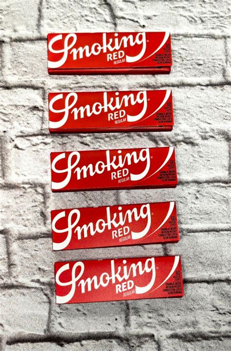 Бумага для самокруток Smoking Red (5 пачек по 60 листов) смокинг ...
