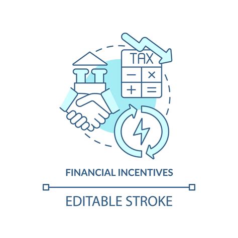 Financial Incentives Turquoise Concept Icon Successful Energy Planning