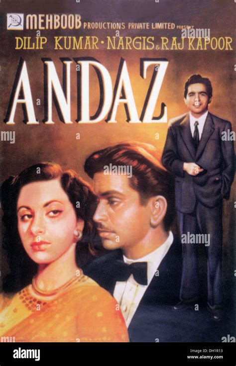 Indian Bollywood Hindi Movie Film Poster Of Andaz Mehboob Productions