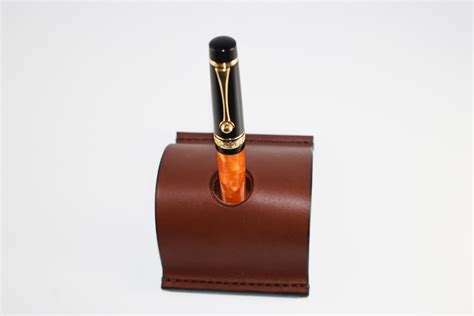 Fountain Pen Holder Fountain Pen Stand Leather Single Desk Etsy