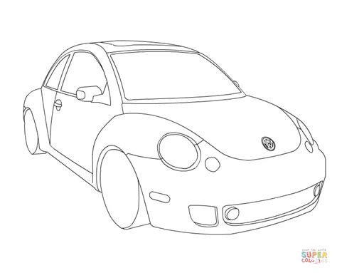 VW Beetle coloring page | Free Printable Coloring Pages