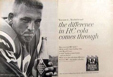 1962 RC Cola Ad ~ Johnny Unitas Photo, Vintage Beverage Ads (Other)