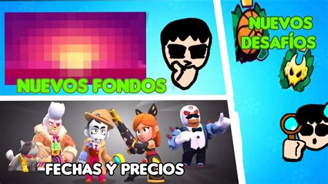 Nuevos DesafÍos Fechas Y Precios De Las Skins Nuevos Fondos Brawl Stars Youtube