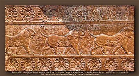 Frieze Of Striding Lions Detail Ancient Iran From Perse Flickr