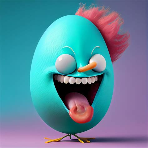 Premium Ai Image A Funny Egg Nft Art Laughing Anim Generative Ai