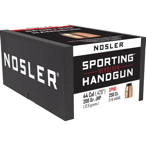 Nosler Sporting Handgun Revolver Bullet 44 Cal 200 Gr Jacketed Hollow Other Reloading