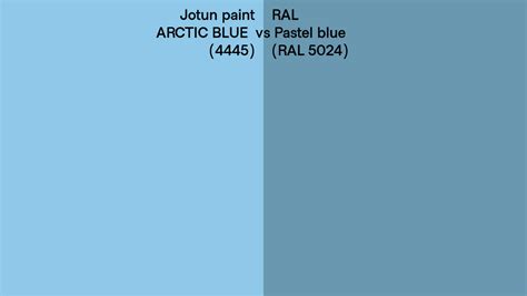 Jotun Paint Arctic Blue 4445 Vs Ral Pastel Blue Ral 5024 Side By