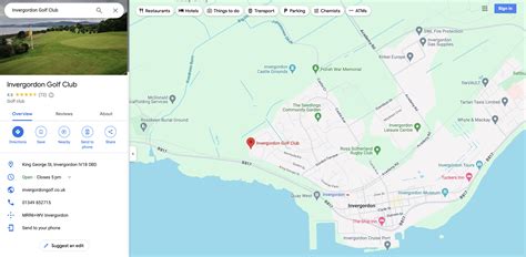 Location And Maps Invergordon Golf Club