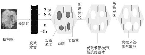 一种高比表多元素掺杂的炭微米管 炭气凝胶及其制备方法与流程