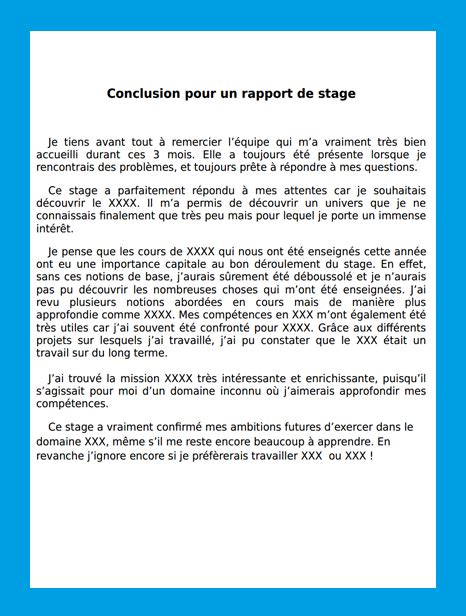 Conclusion De Votre Rapport De Stage M Thodologie Et Exemple Hot Sex