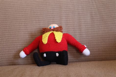 Dr Eggman Hand Made Crochet Plush 11in Etsy