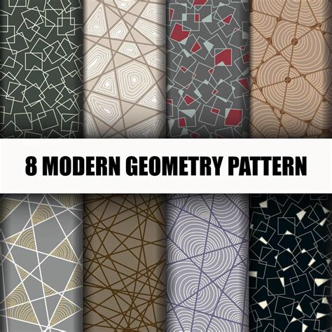set geometry pattern  vector art  vecteezy
