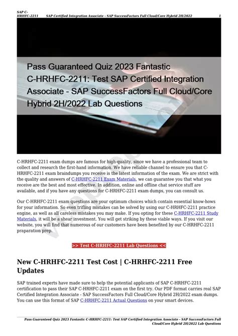 Ppt Pass Guaranteed Quiz Fantastic C Hrhfc Test Sap