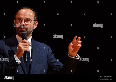 French Prime Minister Edouard Philippe During The Bpifrance Inno