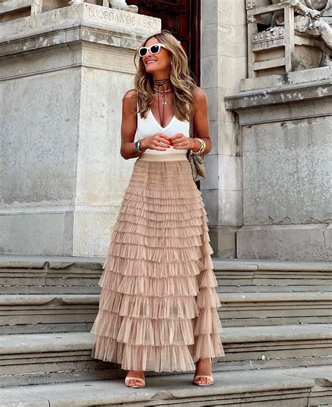 Falda Tul Nude Dlab Woman
