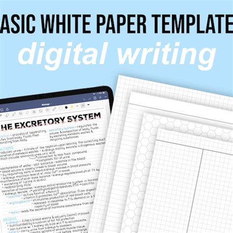 Basic Paper Templates Grid Line Dot Cornell Legal Etsy