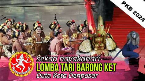 Juara Penabuhnya Wanita Lomba Tari Barong Ket Duta Kota Denpasar