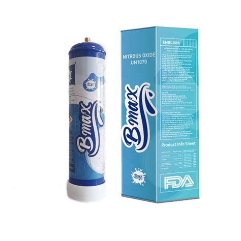 Bmax 095l 580g Wholesale Whipped Cream Charger Nos Laughing Gas Nitrous Oxide Cylinder China