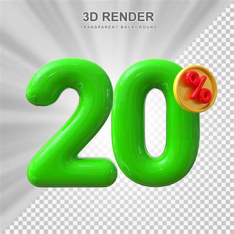 Premium Psd 20 Percent Discount Sale Off 3d