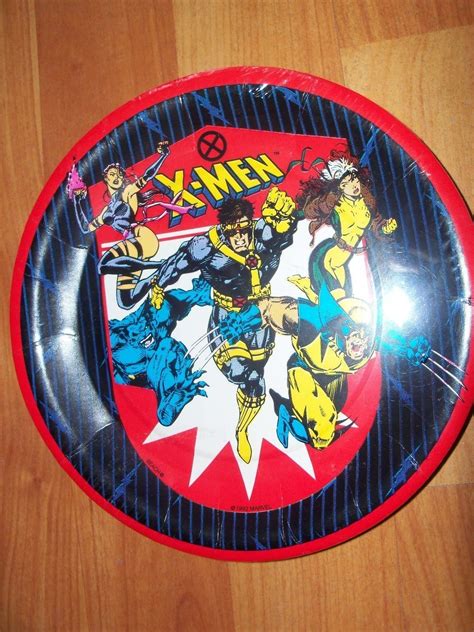 7pc Lot 1990 Party Makers X Men Birthday Party Goods Multi Color Nos