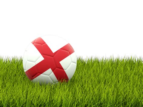 Football In Grass Illustration Of Flag Of England