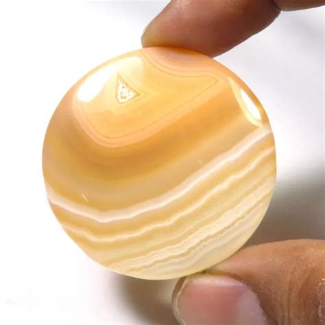 PÊCHE ONYX ROND Pierre Précieuse 38 MM Naturel Géode Cabochon Agate 97