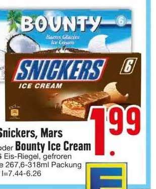 Snickers Mars Oder Bounty Ice Cream Angebot Bei Edeka Prospekte De