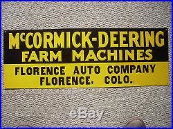 Vintage Original IH Farmall Mccormick Deering NOS Embossed Tin Sign