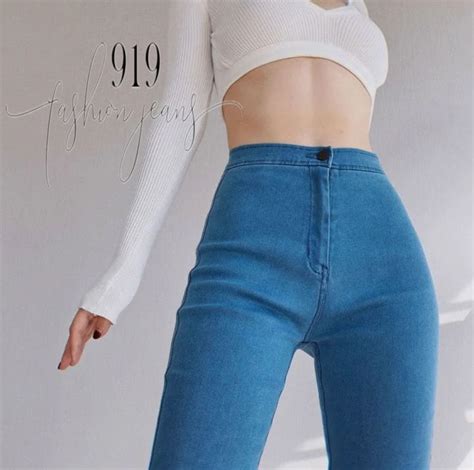 919 Jeans New Hot Fashion 2022 Korean High Waist Skinny And Strechable Jeans For Womens Cod