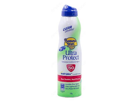 Banana Boat Ultra Protect Sunscreen Continuous Spray, SPF 50 PA+++, 170 g Ingredients and Reviews