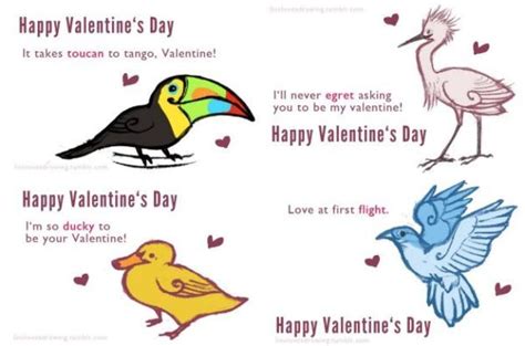 Valentines Day Cards For Bird Lovers Bird Themed Valentines